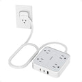 TESSAN Surge Protector Flat Extension Cord 5Ft, Flat Plug Power Strip | 4 by TESSAN