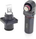 1 Set Battery Energy Storage Connector 150A 35mm² High Current HV Connectors Quick Plug Terminal Right Angle Plug and Socket IP67 Waterproof Power Adapter (Black, 150A)