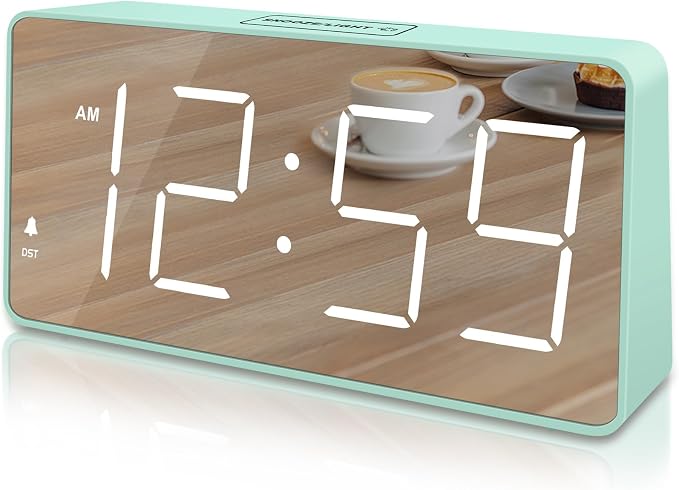 Peakeep Digital Alarm Clock for Bedroom Bedside, Large Display 5 Dimmers | by PEAKEEP