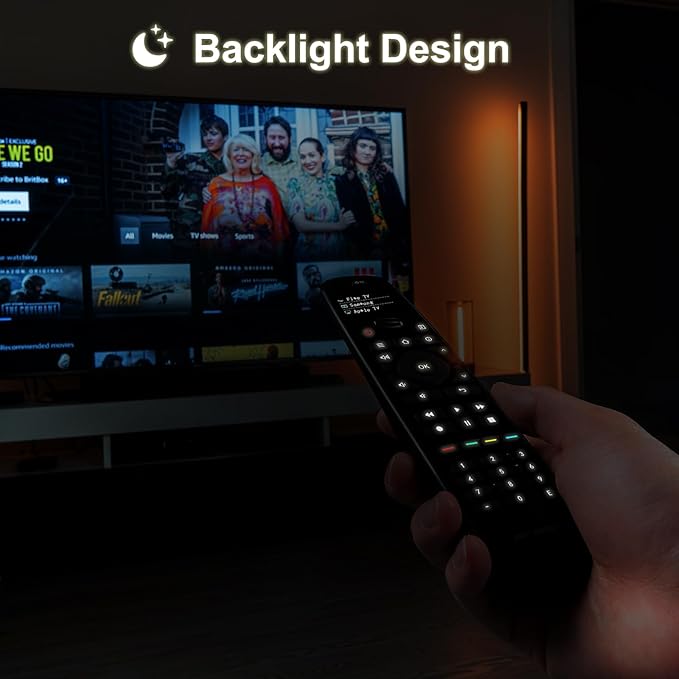 SofaBaton U2 Universal Remote (with Backlight), All-in-One Smart Universal Remote Control with Customized APP for TV/Soundbar/DVD/Blu-ray/Projector and More, Macro Buttons & Extended Infrared Range