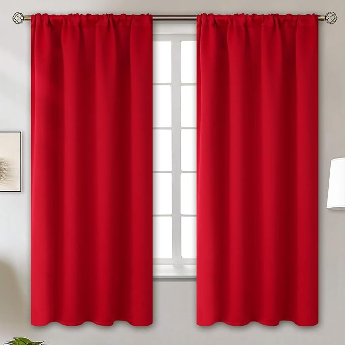 BGment Red Blackout Curtains 63 Inches Long - Image 6