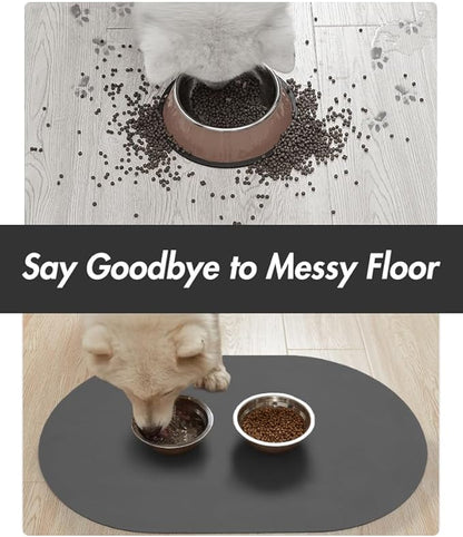 Absorbent Dog Food Mat-Dog Mat for Food and Water Bowl, Quick Dry Pet Food Mat, No Stains Dog Feeding mat, Dog Accessories Pet Supplies Mat-Dog Water Bowl Mat for Messy Drinkers