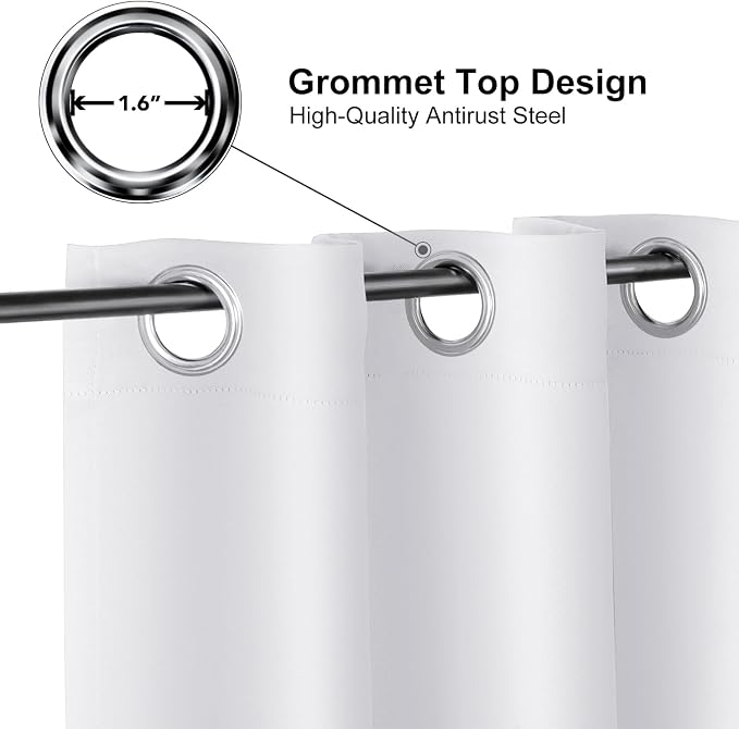 ChrisDowa Room Divider Curtains 90 Inch Length Sliding Door Curtain 1 Panel | - Image 3