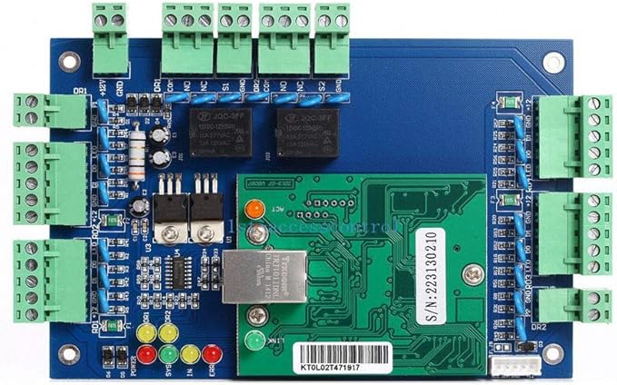 MENGQI-CONTROL Magnetic Lock Exit Motion Sensor 2 Doors TCP/IP Access Control System Keypad Reader Control Board 110V Power Supply Box USB Enroll Reader RFID Card/Key Fob(Phone APP Remote Open Door)