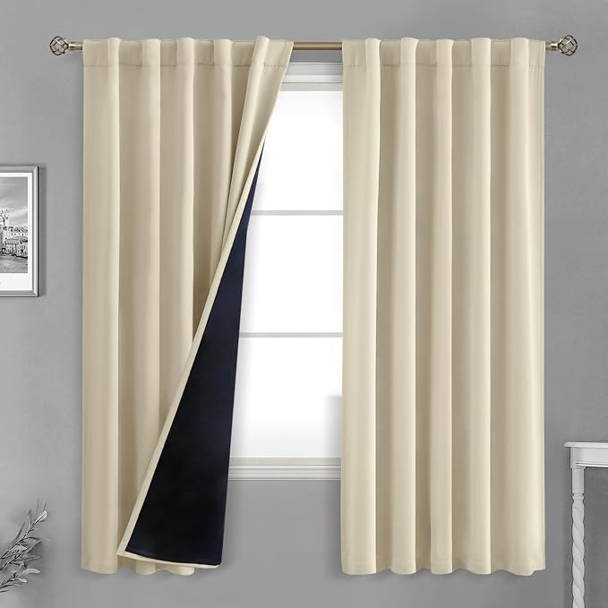 BGment Beige Full Blackout Curtains by BGment