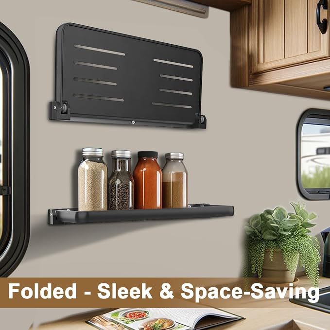 RV Aluminum Fold-Down Wall Shelf - Image 4