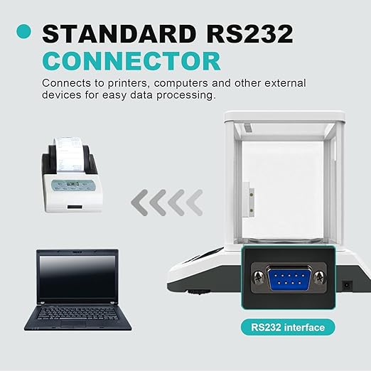 JOANLAB Analytical Balance 200g x 1mg Scale High Precision 0.001g Accuracy Digital Lab Scale for Laboratory Pharmacy Jewelry w/Front & Rear Display
