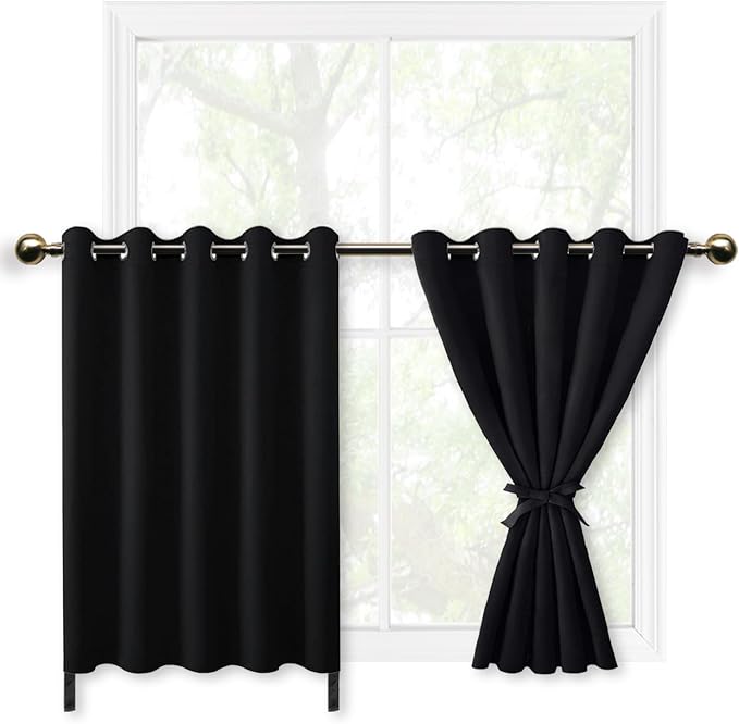 DWCN Black Short Blackout Curtains - Image 7