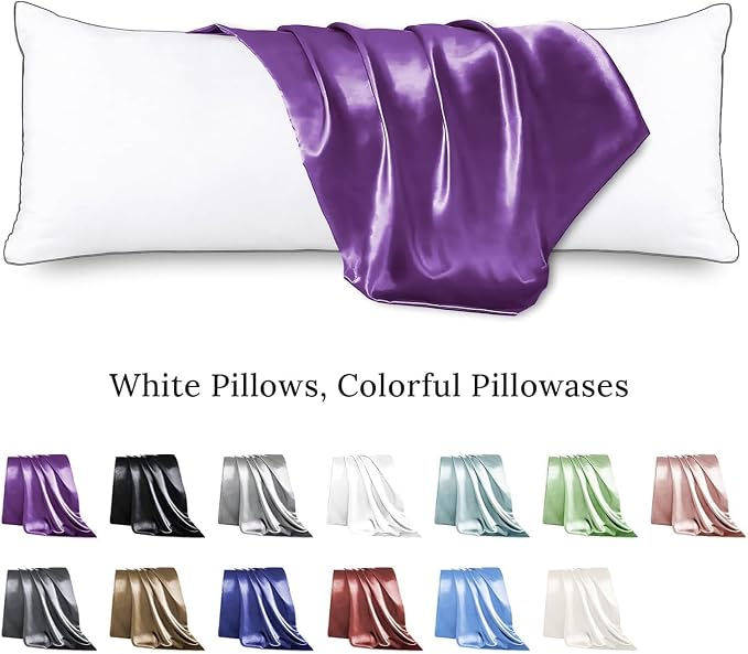 Body Pillow with Satin Pillowcase, Body Pillow - Image 2