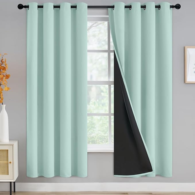 Yakamok Aqua Blackout Curtains 72 inches Long by Yakamok