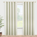 KOUFALL Cream Curtains for Living Room, 84 Inches Long Room Darkening Extra 72 by KOUFALL