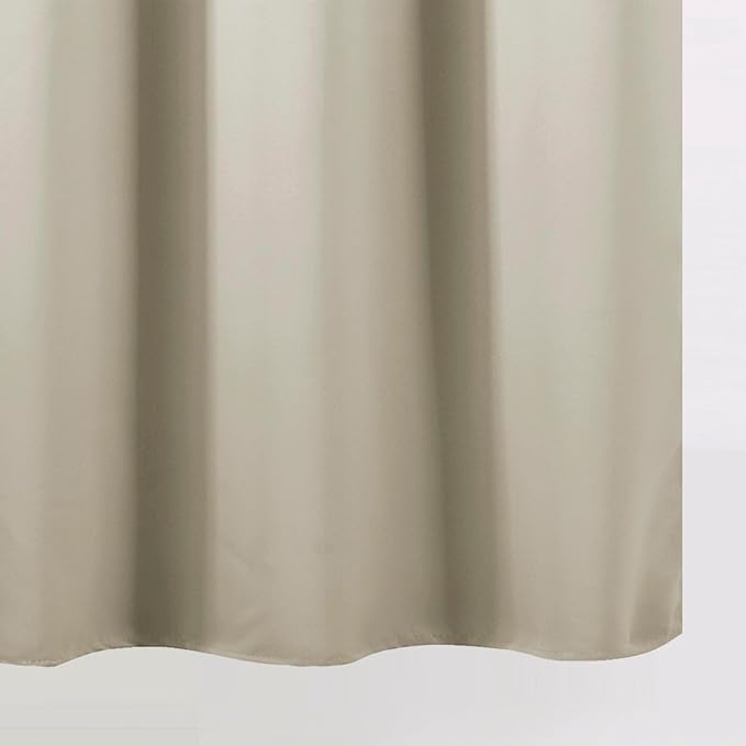 Blackout Curtains 66 x 54 Inch Long Light Beige Curtains Set of 2 Panels Room - Image 8