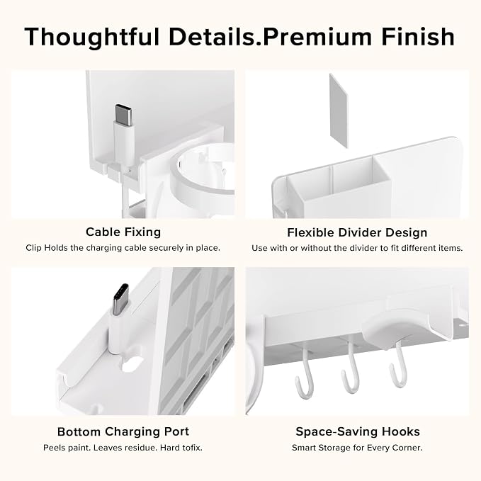 Versatile Bedside Wall Organizer, Floating Bedside Shelves | Ideal - Image 8