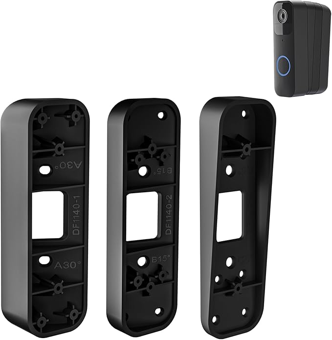 Adjustable Doorbell Angle Mount for Blink Video Doorbell 1st Gen and for REOLINK Video Doorbell WiFi Camera (30°+15°L/R+5°Up/Down Corner Wedge)