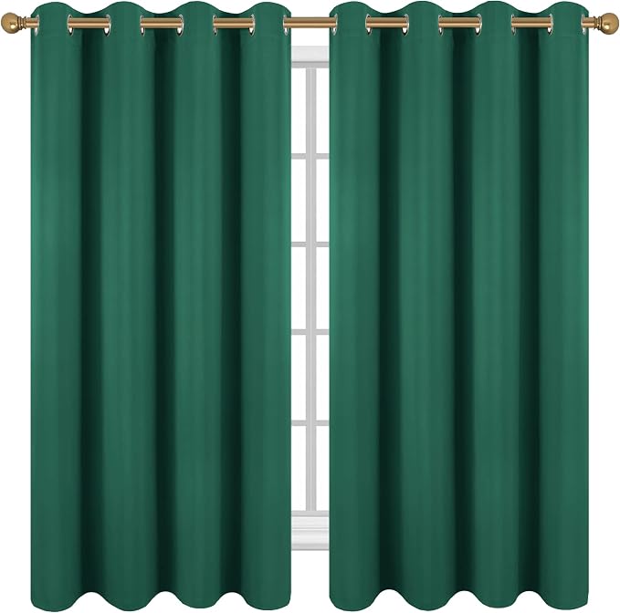 Diraysid Green Grommet Blackout Curtains - Image 2