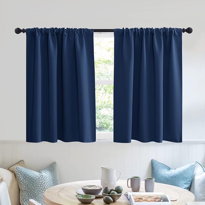 RYB HOME Short Blackout Privacy Curtains 30 inch Long by RYBHOME