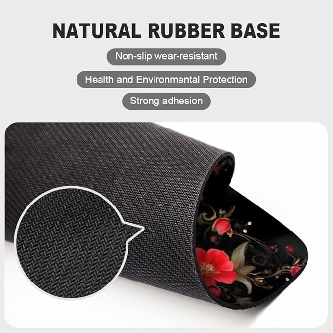 Black Butterfly Square Mouse pad, Texture, Waterproof, Anti Slip Rubber Base, Computer Mouse pad, Laptop Mouse pad