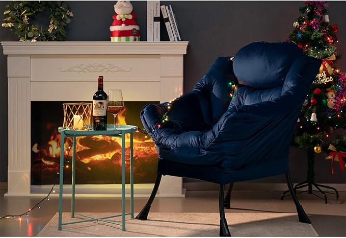 HollyHOME Lazy Chair with Armrest and Side Pocket, Comfy Accent Lounge Chair - Image 9