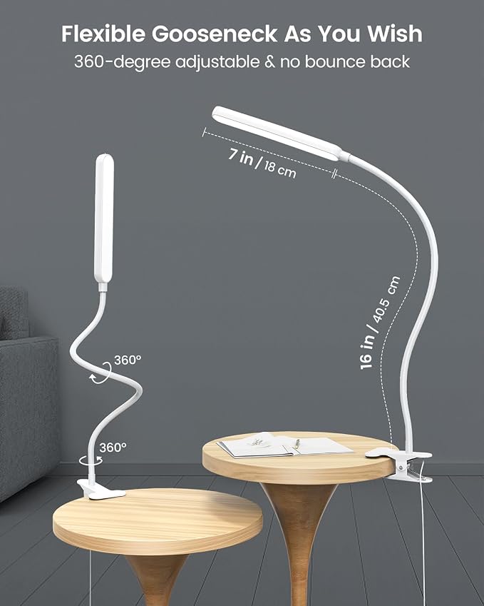 Glocusent 38 LED Clip On Light, 5W Eye Caring Book Lights - Image 6