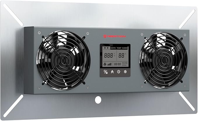 Abestorm Crawlspace Ventilation Fan, Crawl space Ventilator Fan with Humidistat, Temperature Controller, Moisture Reducing, for Crawl Spaces Garage Attic Hydroponics Grow Tents, 240CFM Air-out