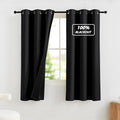 NICETOWN 100% Blackout Short Curtains 63 Inch Length by NICETOWN