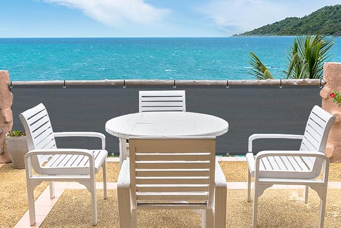 LOVE STORY 3' x 12' Balcony Privacy Screen Cover - Image 7