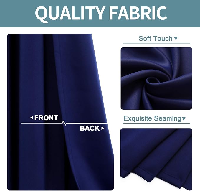 ChrisDowa Blackout Curtains Door Curtain 72 Inches Long Closet Drapes | 42W x - Image 3