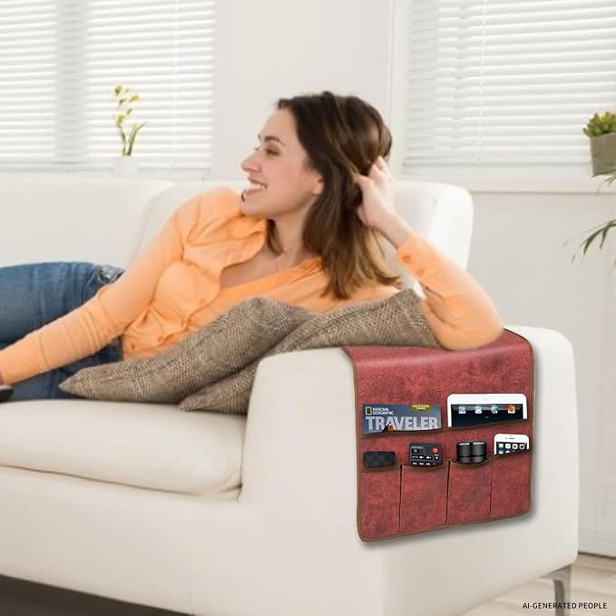 HAOMAIJIA Sofa Armrest Organizer, Remote Control Holder - Image 3