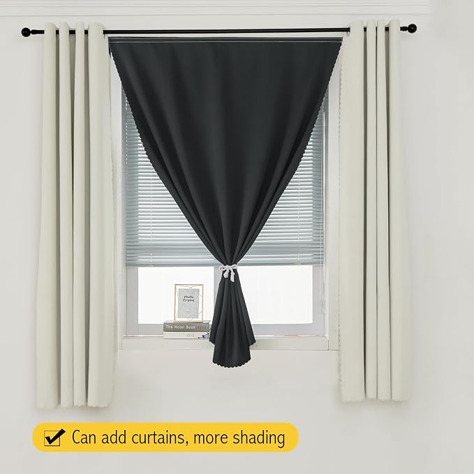 Adhesive Blackout Curtains- Self Stick Curtain No Rod Needed Easy to Hang - Image 8