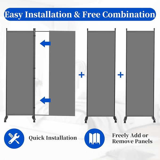 Room Divider 6FT 4 Panel Folding Privacy Screen - Image 4
