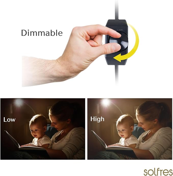 Patented Innovative Design Headboard Reading Light. No Drilling Golden Book - Image 6