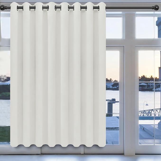 Easy-Going Thermal Grommet Curtains, 1 Panels 100x84 in, Ivory | Machine by Easy-Going