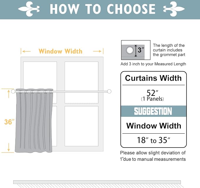 ChrisDowa Blackout Curtains 36 Inches Long - Image 6