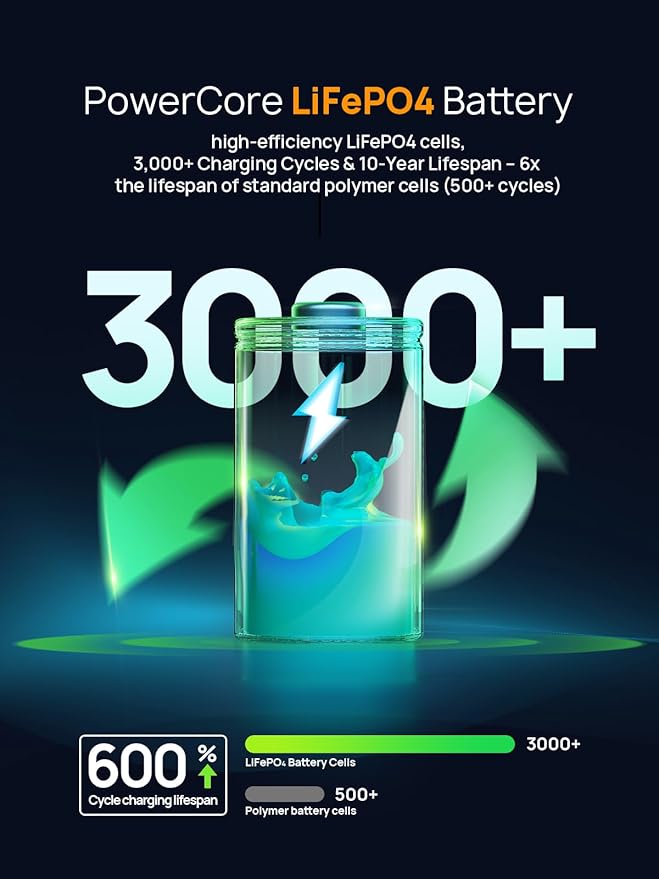 AFERIY 31000mAh Power Bank Station,100W PD3.0 Laptop Portable Charger, 145W Total Fast Charging,LiFePO4 Battery Pack 3000+ Cycles for MacBook Pro/Air/ipad/iPhone 17/16/Samsung S24/Dell/HP and More