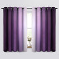 COSVIYA Grommet Room Darkening Ombre Purple Curtains W70xL63 inch | Purple and by COSVIYA
