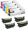 CS Replacement Toner Cartridge Compatible with HP 654X / 654A CF330X Black CF331A Cyan CF333A Magenta CF332A Yellow Color Enterprise M651dn M651n M651xh M680dn M680f 4 Color Set