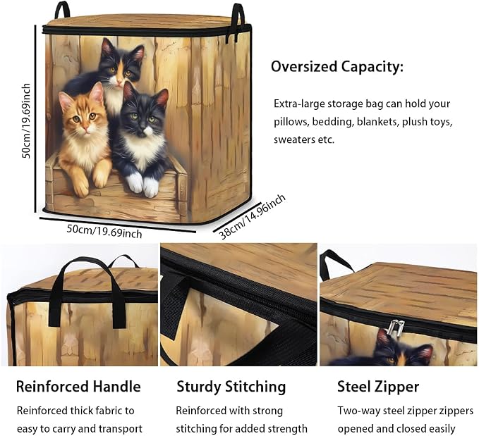 2pcs blanket storage bag for under bed, closet organizers 95L | clothing - Image 3