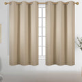 Diraysid Beige Grommet Blackout Curtains by Diraysid%2C+refresh+your+life