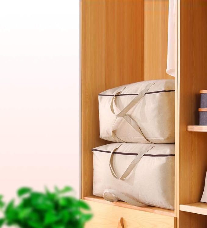 3pcs Cotton Clothes Bedding Storage Organizer Bins - Image 6