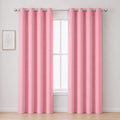 Blackout Curtains 66 x 95 inch/Pink Curtains Set of 2 Panels/Thermal Insulated by Lemomo