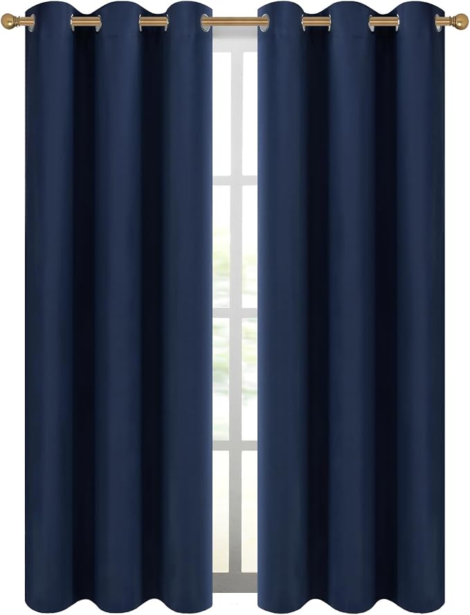 Diraysid Blackout Curtains for Bedroom Grommet Thermal Insulated Room Darkening - Image 2