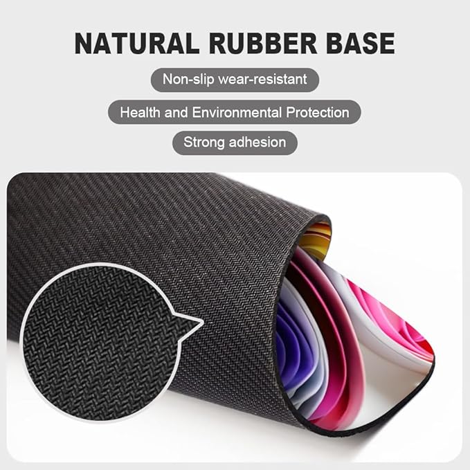 Love Flower Square Mouse pad, Texture, Waterproof, Anti Slip Rubber Base, Computer Mouse pad, Laptop Mouse pad