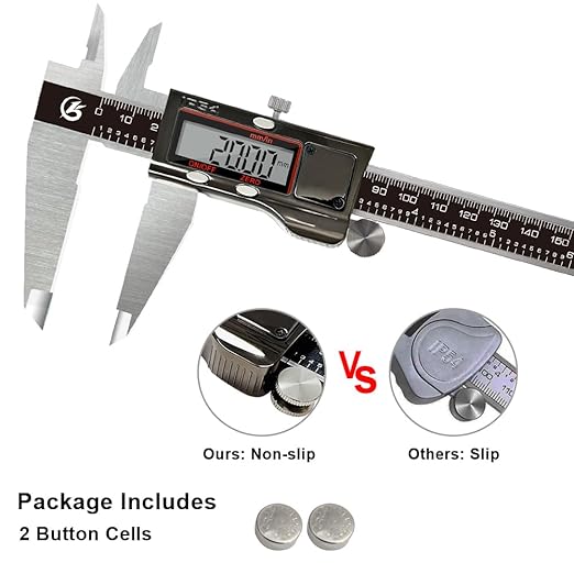 KETOTEK Digital Caliper, 12 Inch/300mm Vernier Caliper Measuring Tool with Stainless Steel, IP54 Splash Proof, Electronic Micrometer LCD Screen Auto-Off, Inch/Millimeter Conversion for 3D Printing