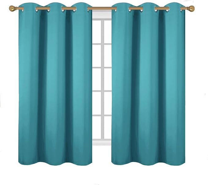 Diraysid Teal Grommet Blackout Curtains - Image 2