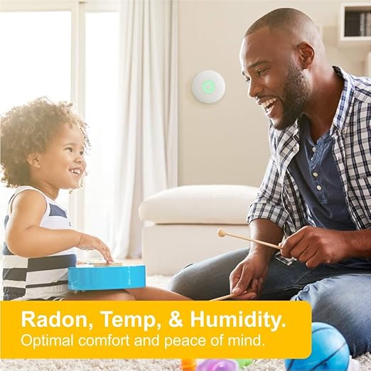 Airthings 2950 Wave Radon - Smart Radon Detector with Humidity & Temperature Sensor – Easy-to-Use – Accurate – No Lab Fees – Battery Operated - Free App