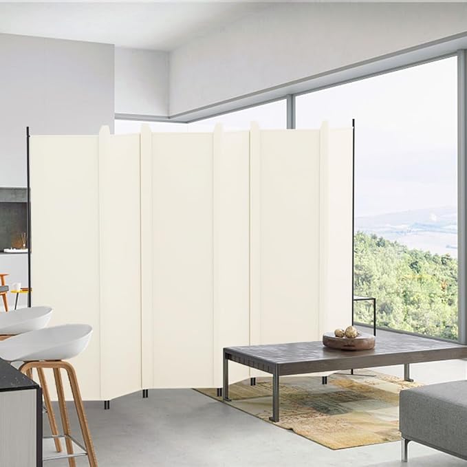 Kokorona 6 Panel Room Divider, 6FT Tall Folding Privacy Screen Wall Dividers - Image 7