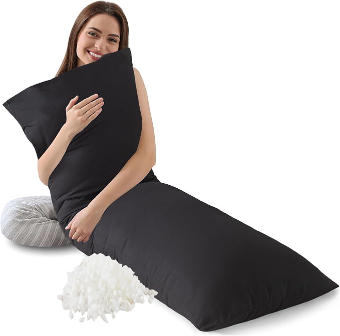 Memory Foam Body Pillow Insert, Bed Pillow by InspireCrafter