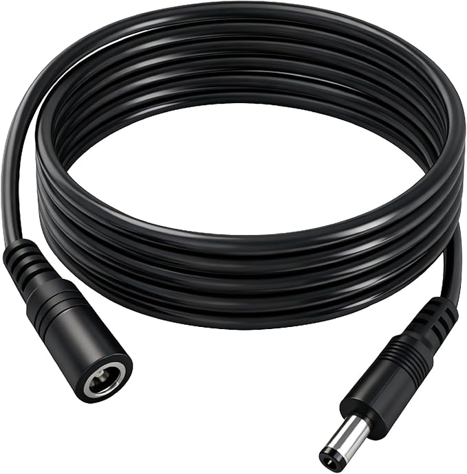 2pcs 16AWG DC Power Extension Cable 5.5mmx 2.1mm Male to Female Connection Cable for CCTV Surveillance Camera Solar Panel LED Strip Light Energy Storage Power 4.9ft