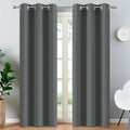 Yakamok Blackout Curtains 38x84 inch Dark Grey Thermal Drapes-Bedroom | 2 panels by Yakamok