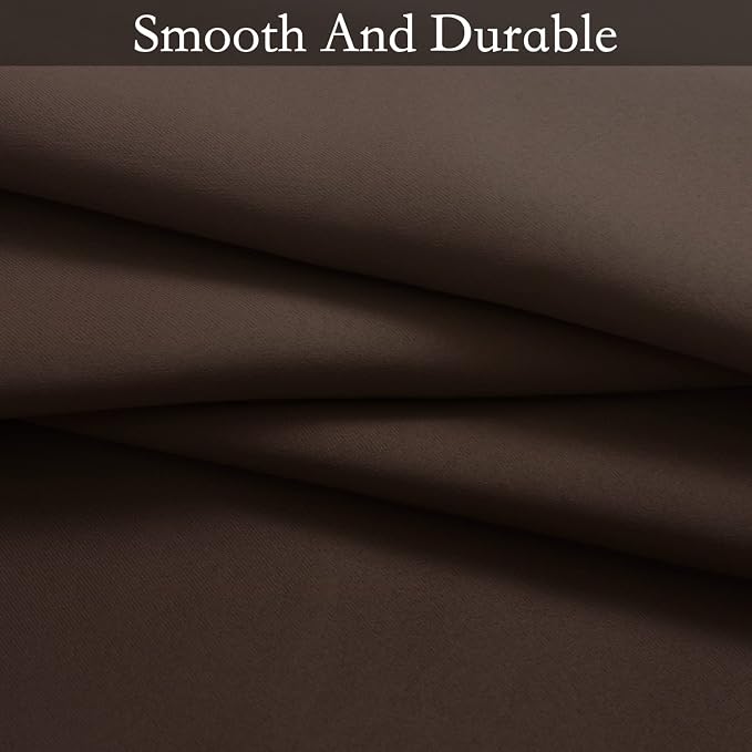 SimpleHome Ombre Gradient Brown White to Gray Curtains - Image 7